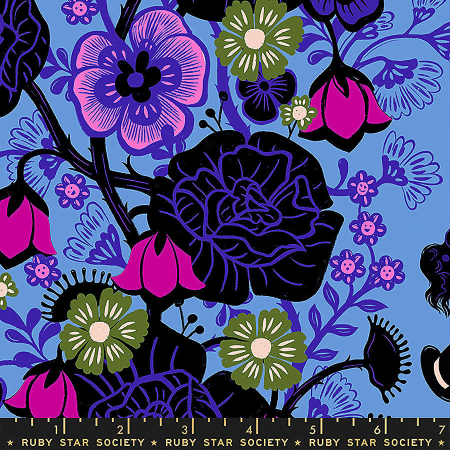 Hello Alice Damask Floral Lindley Blue
