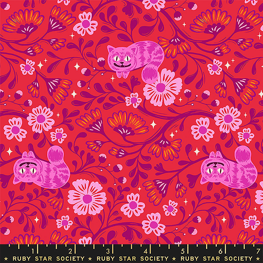 Hello Alice Floral Cats Ruby