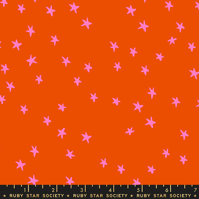 Starry Night Sky Warm Red
