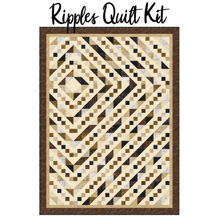 Ripples Quilt Kit with Cinnamon Twist Batiks from Wilmington
