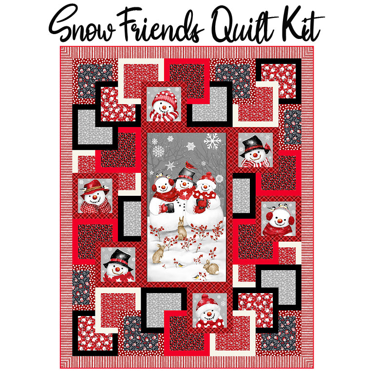 Snow Friends Quilt Kit with Snow Crew Flannel from Henry Glass