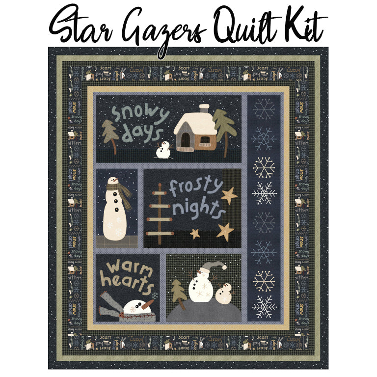 Star Gazers Quilt Kit with Snowy Days & Frosty Nights from Studio E