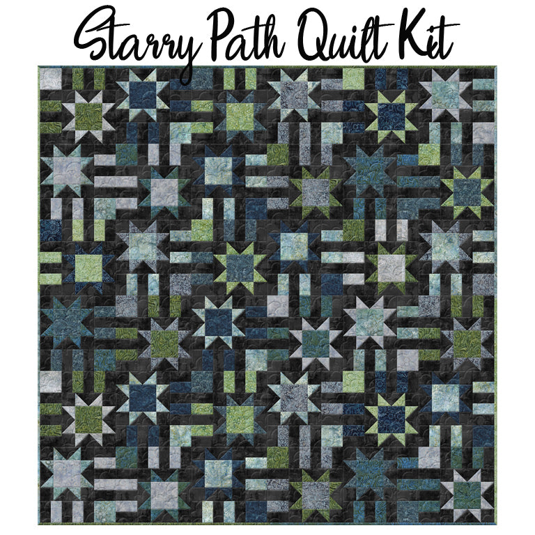 Starry Path Quilt Kit with Shoreline Batiks from Wilmington