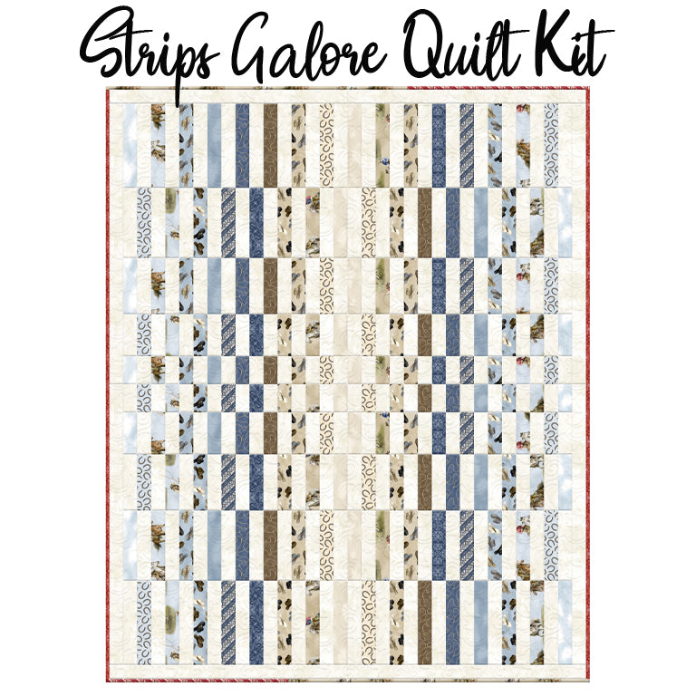 Stripes Galore Quilt Kit with Riders on the Range from Wilmington