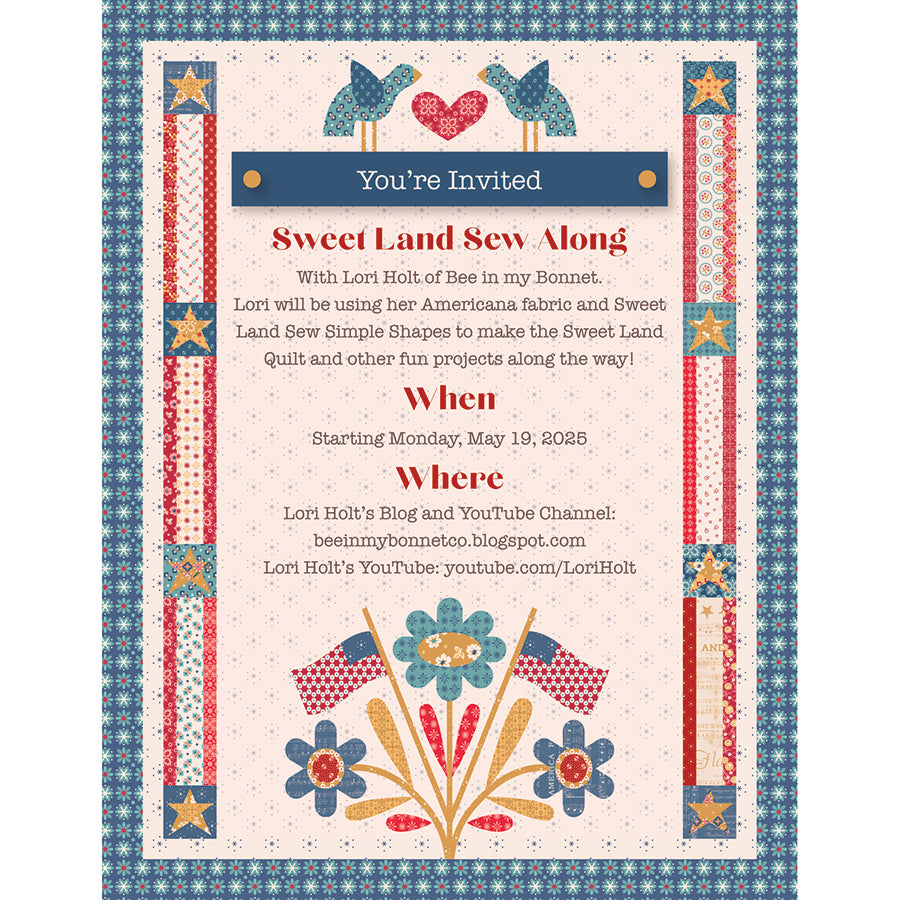 Sweet Land Sew Along Quilt Kit with Americana from Riley Blake