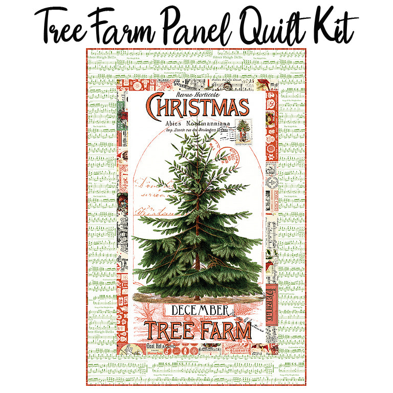 Tree Farm Panel Quilt Kit with Classic Christmas from Riley Blake