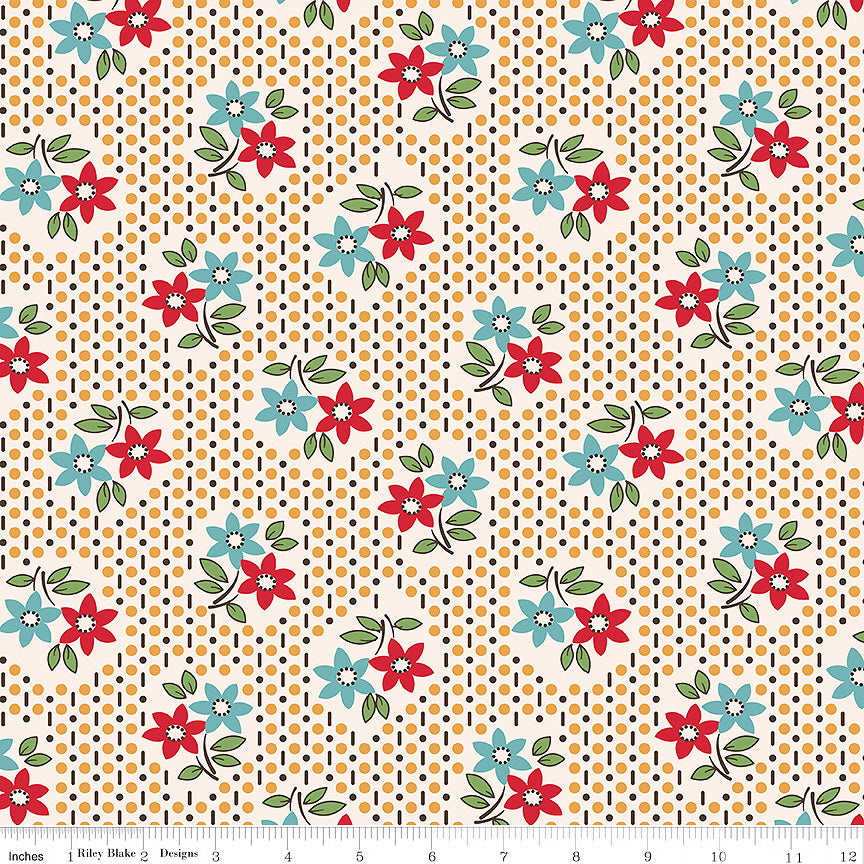 108" Wide Quilt Backing Gentler Times Nostalgia Cider