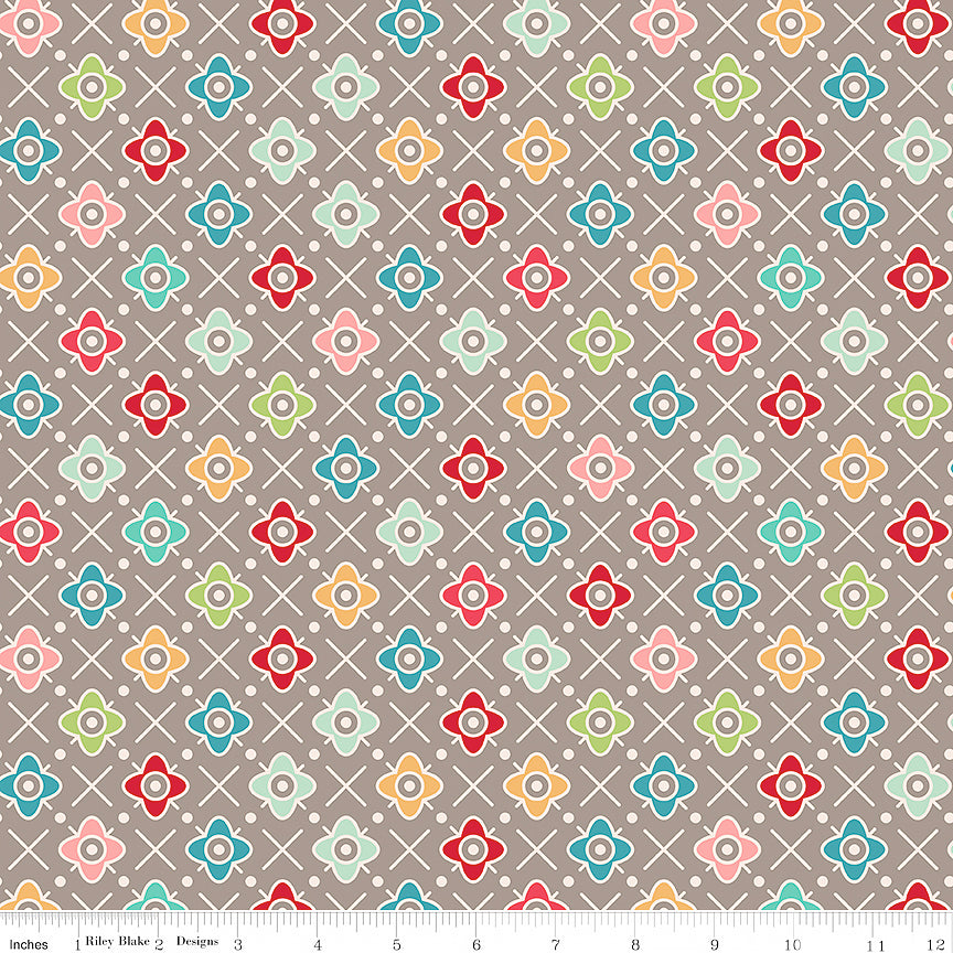 108" Wide Quilt Backing Farmer's Daughter Flower Patch Rustic