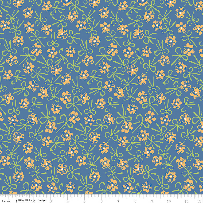 108" Wide Quilt Backing Farmer's Daughter Bonnet Denim