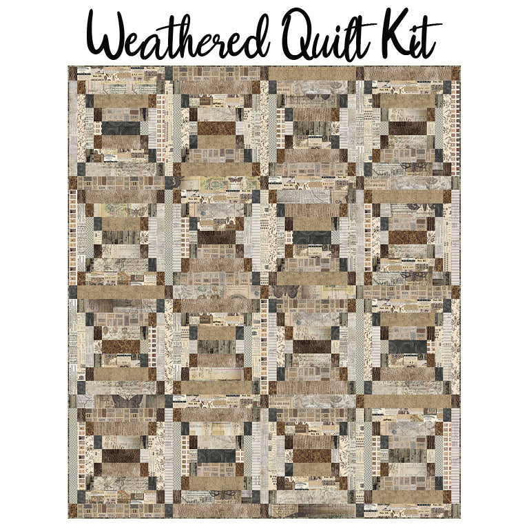 Weathered Quilt Kit with Eclectic Elements Palette - Neutral from Free Spirit