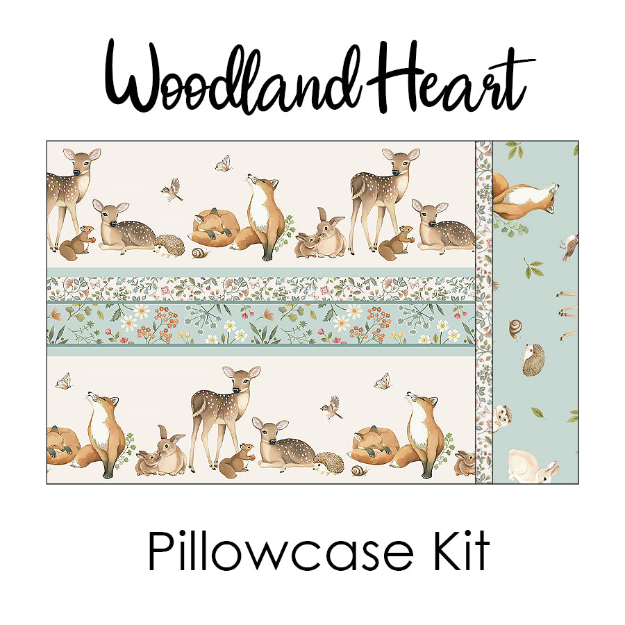 Woodland Heart Pillowcase Kit from Northcott