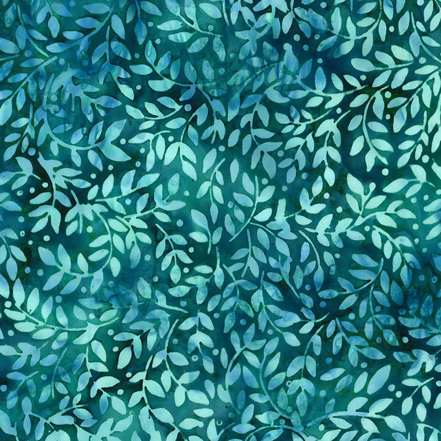 Monarch Migration Bali Batiks Packed Ferns Viridian